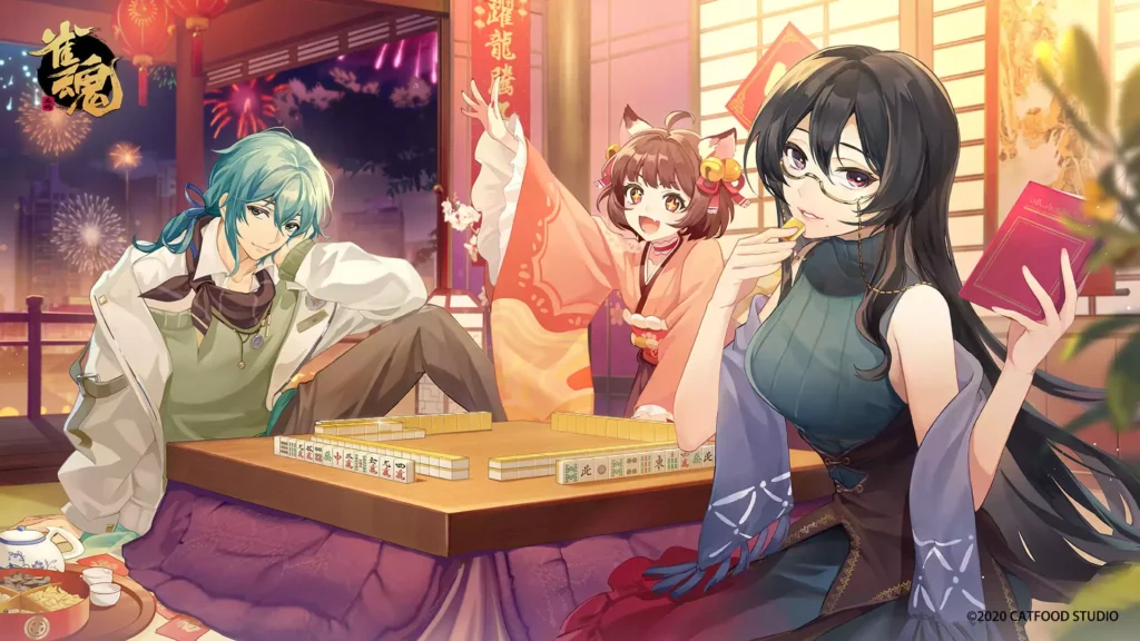 雀魂新年賀圖，好運就從這把滿貫開始！