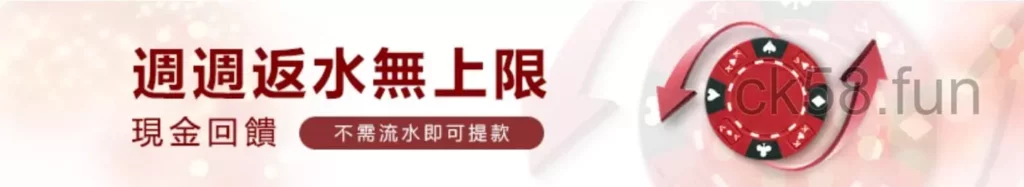 【返水計畫】現金回饋讓你不需流水也可提款